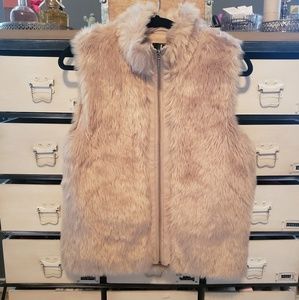 Primark Light Blush Pink Fur Vest